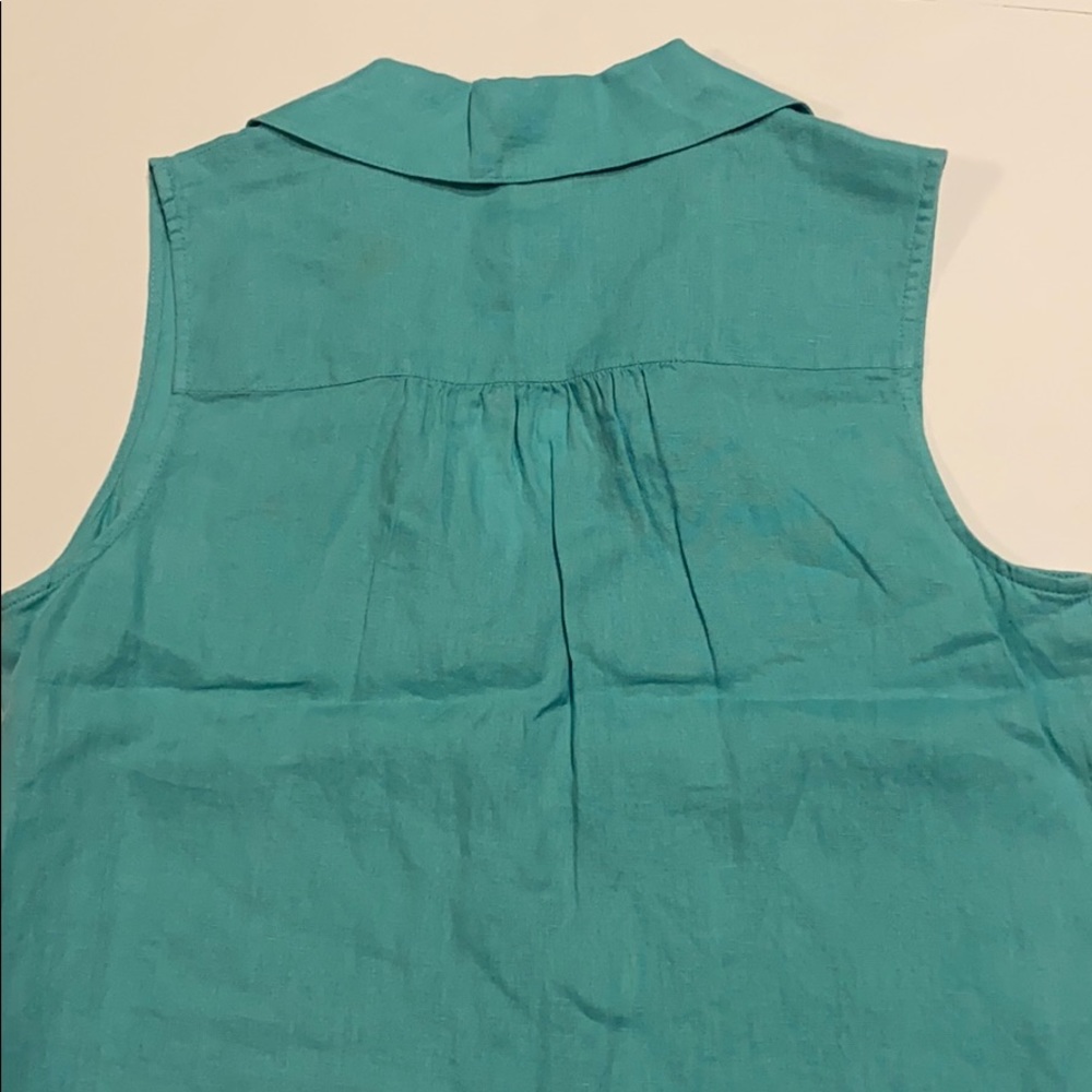 Vince Camuto Small Sleeveless V Neck Linen Blouse New Top (e) - Picture 6 of 8